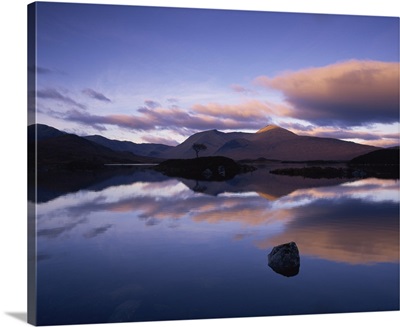 Reflections in Loch Achlaise, Highland Region of Scotland