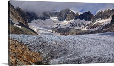 Rhone Glacier at Furka Pass, Canton of Valais, Swiss Alps, Switzerland