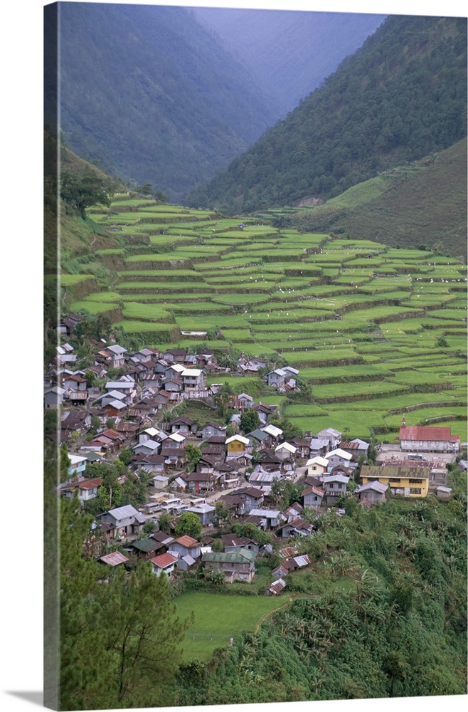 Rice terraces and village, Banaue, Luzon, Philippines, Southeast Asia, Asia