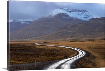 Road and landscape in Vatsnes Peninsula, Iceland