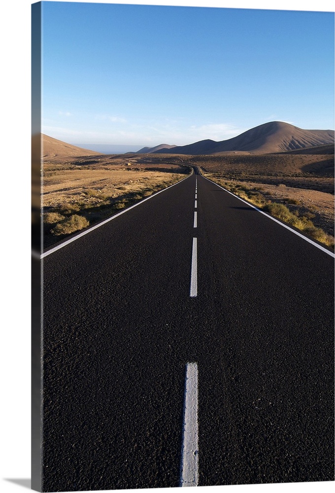 Road near La Pared, Fuerteventura, Canary Islands, Spain, Europe