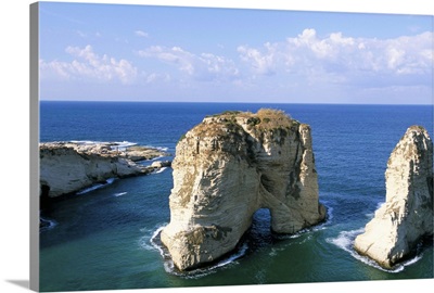 Rock arches, Beirut, Lebanon, Mediterranean Sea, Middle East