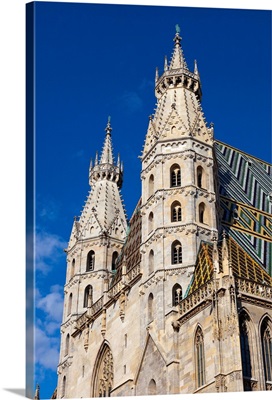 Romanesque Towers of St. Stephen's Cathedral, Stephansplatz, Vienna, Austria