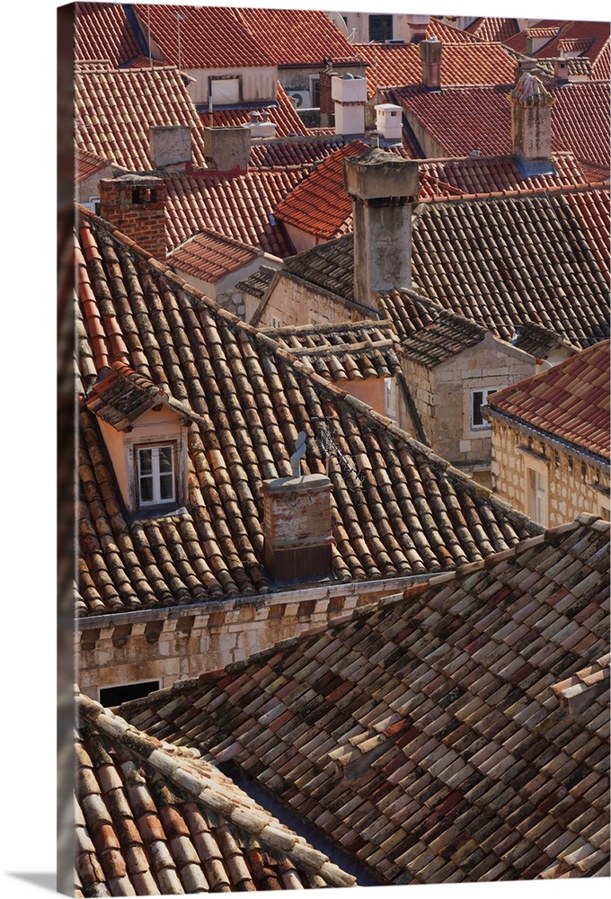 Rooftops from Old Town walls, Dubrovnik, Croatia