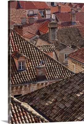 Rooftops from Old Town walls, Dubrovnik, Croatia