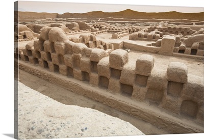 Ruins of Chan Chan Pre-Columbian archaeological site near Trujillo, Peru