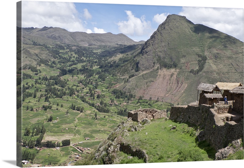 Ruins of the Inca archaeological site of Pisac near Cusco, Peru