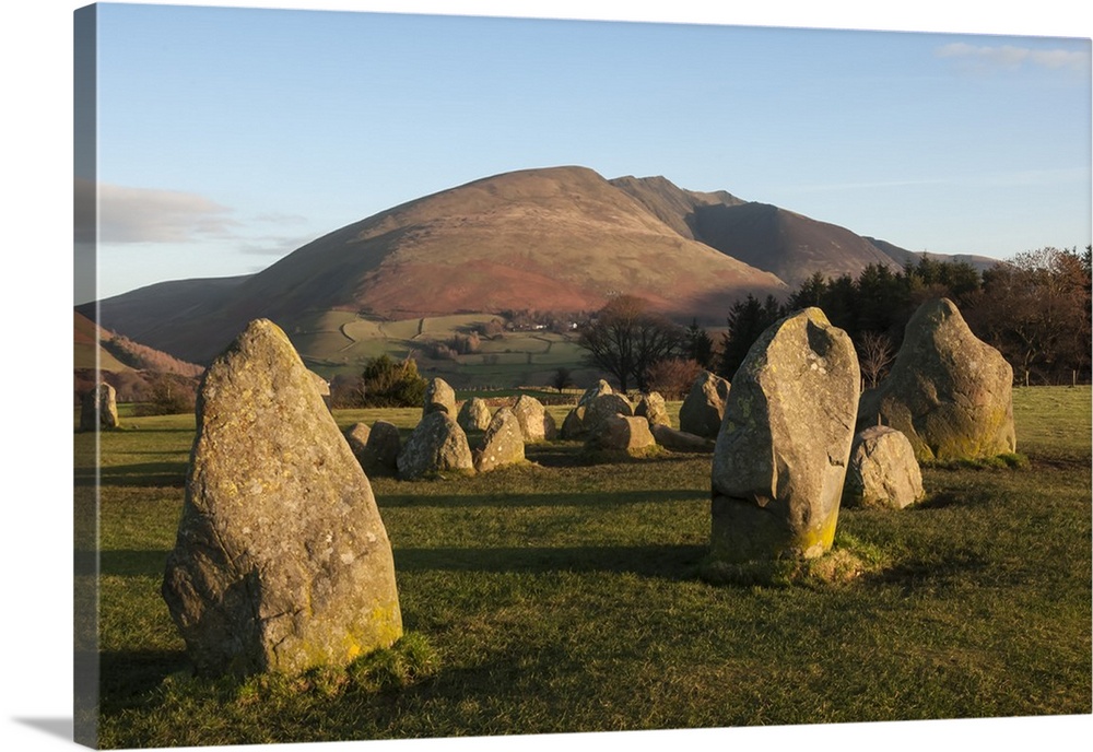 Saddlebac, from Castlerigg Stone Circle, Lake District National Park, Cumbria, England