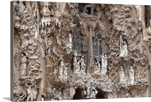 Sagrada Familia Cathedral by Gaudi, Barcelona, Catalunya (Catalonia) (Cataluna), Spain image thumbnail