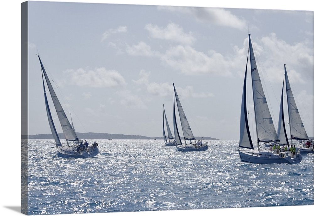 Sailboat regattas. British Virgin Islands, West Indies, Caribbean