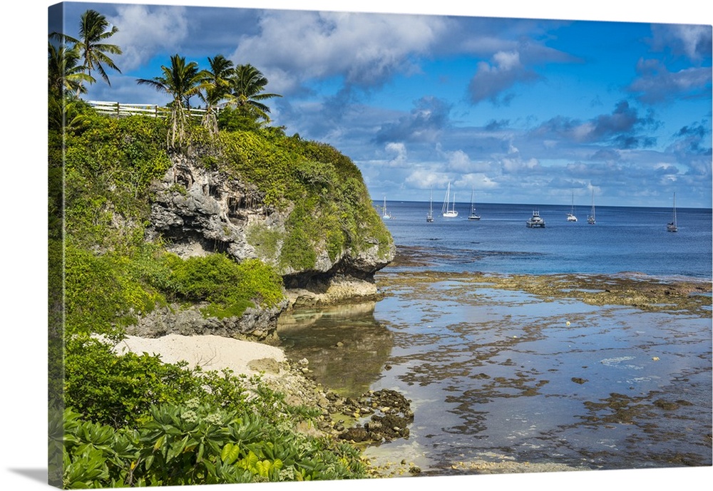 Sailing boats in the harbour of Niue