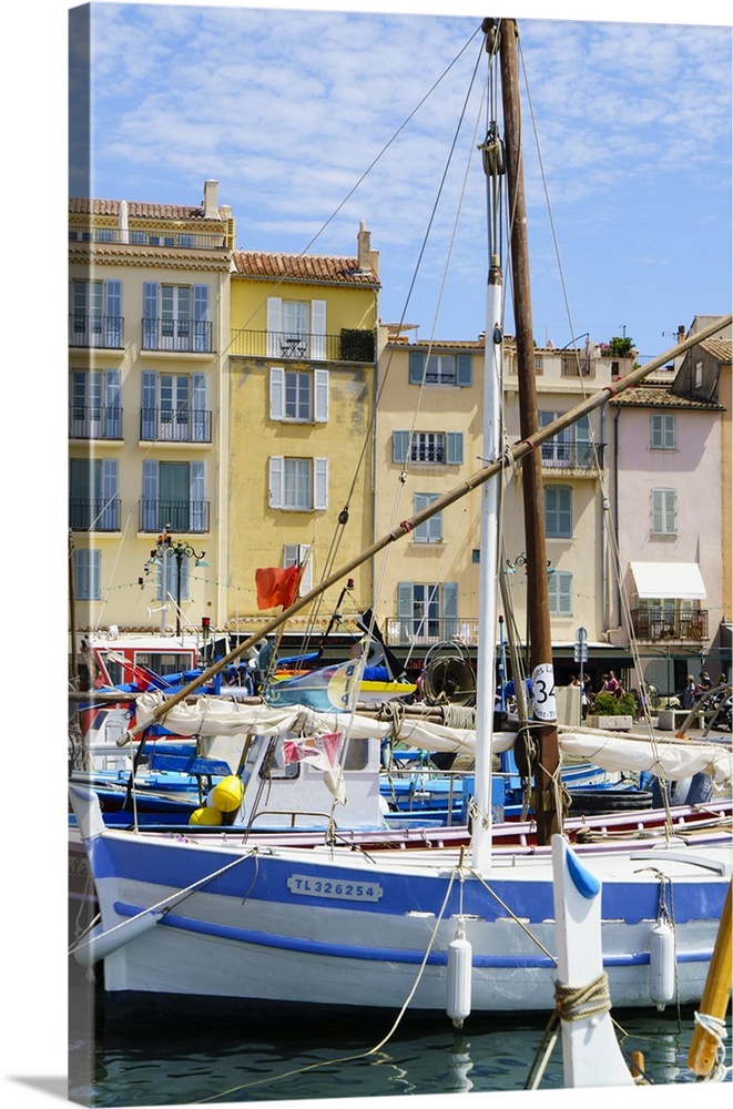 France, St. Tropez, Cote d'Azur, on The Riviera | Large Solid-Faced Canvas Wall Art Print | Great Big Canvas