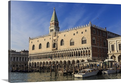 San Marco waterfront, Campanile and Doge's Palace, Venice, Veneto, Italy