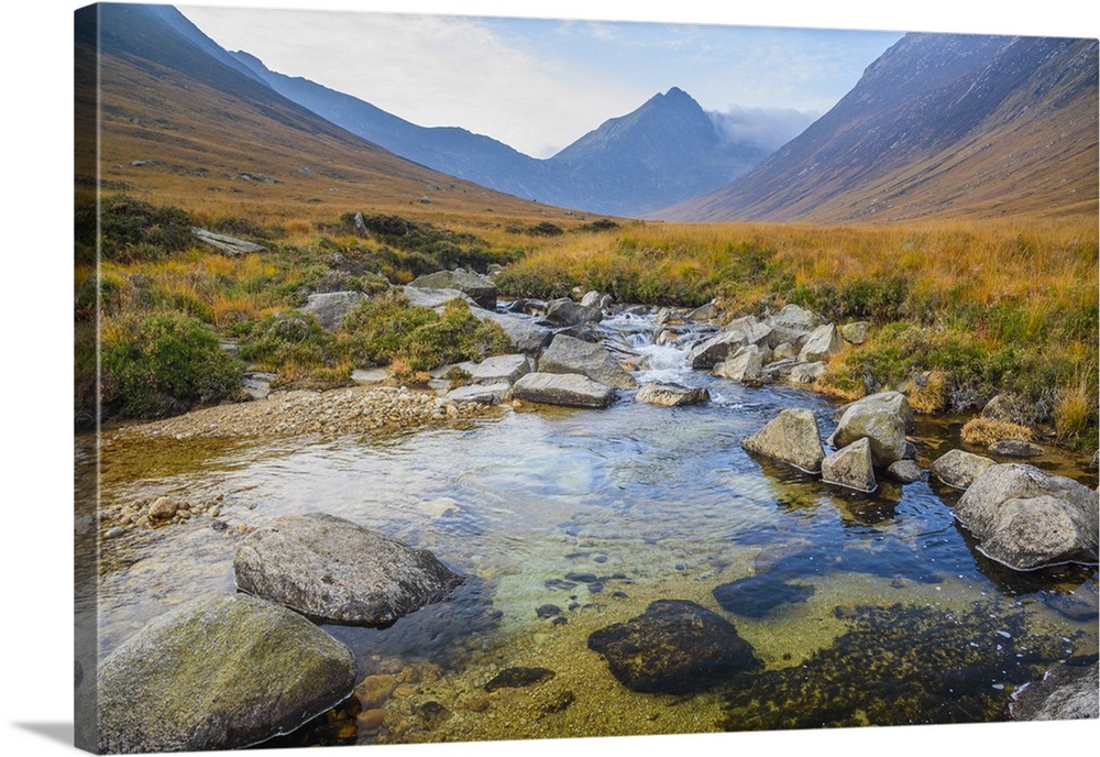 Sannox Burn, Glen Sannox, Isle of Arran, North Ayrshire, Scotland, United Kingdom, Europe