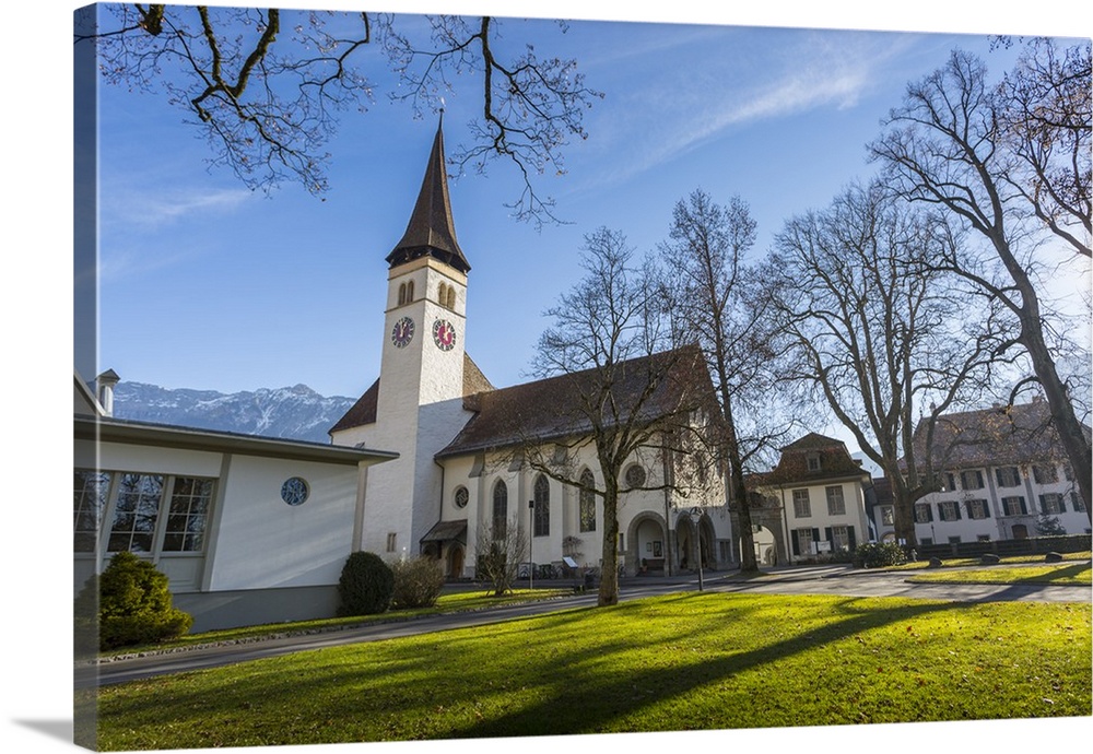 Schlosskirche Interlake, Interlaken, Jungfrau region, Bernese Oberland, Swiss Alps, Switzerland, Europe