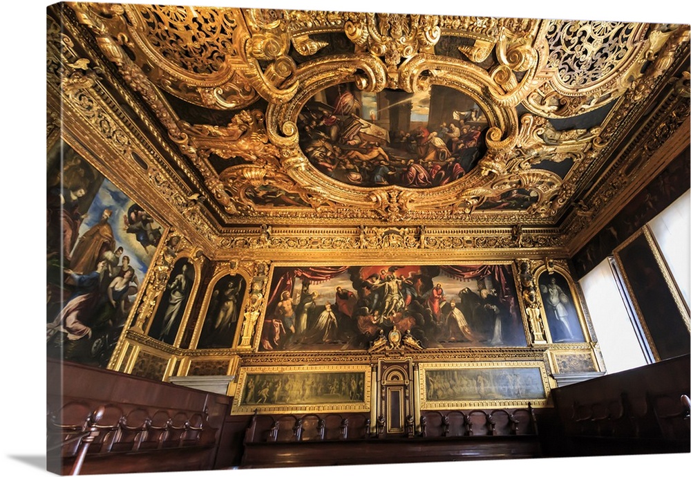 Senate Hall, Doge's Palace, Venice, Veneto, Italy