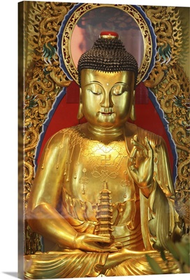 Shakyamuni Buddha statue in Main Hall, Po Lin Monastery, Tung Chung, Hong Kong, China
