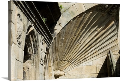 Shell symbol of the pilgrimage, Santiago Cathedral, Santiago de Compostela, Spain