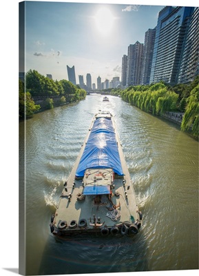 Ships on Grand Canal, Hangzhou, Zhejiang, China