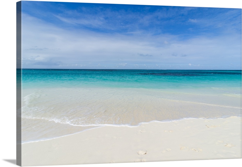 Turquoise waters and whites sand on the world class Shoal Bay East beach, Anguilla, British Oversea territory, West Indies...