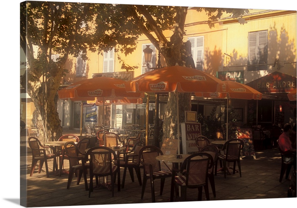 Sidewalk Cafe, Bastia, Corsica, France, Mediterranean