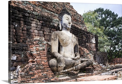 Sitting Buddha in Sukhothai, Thailand, Southeast Asia
