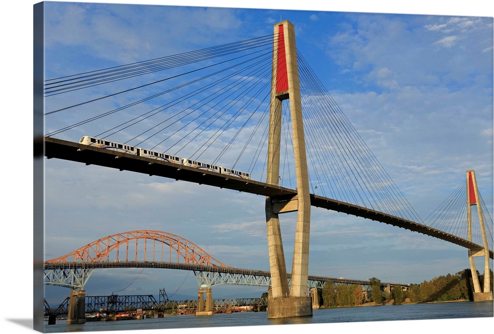 Skytrain Bridge, New Westminster, Vancouver Region, British Columbia, Canada, North America