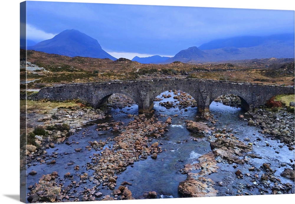 Sligachan Old Bridge And Cullin Hills, Isle Of Skye, Scotland