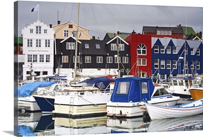 Small boat harbor, Port of Torshavn, Faroe Islands, Kingdom of Denmark