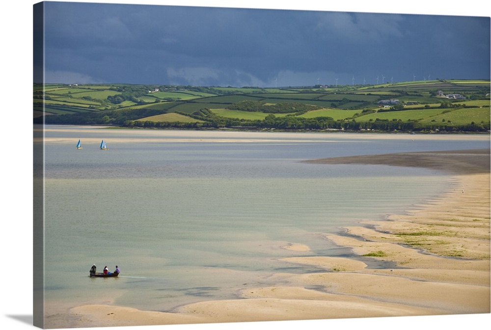 Small boats in the River Camel estuary, Padstow, North Cornwall, England