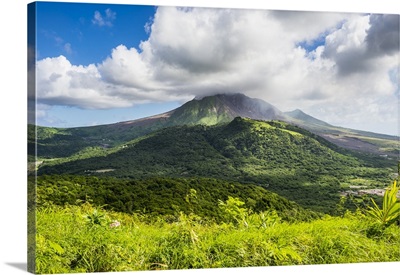 Soufriere hills volcano, Montserrat, British Overseas Territory, West Indies, Caribbean