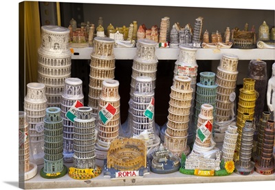 Souvenirs of the Leaning Tower of Pisa and of Roma, Pisa, Tuscany, Italy
