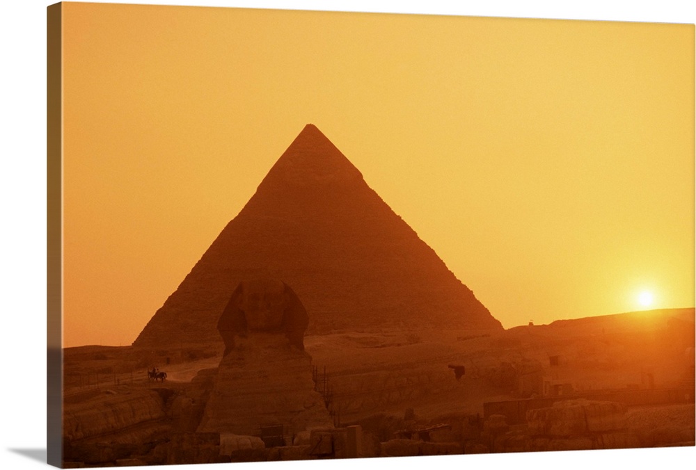 Sphinx and Kefren  pyramid, Giza, Cairo, Egypt