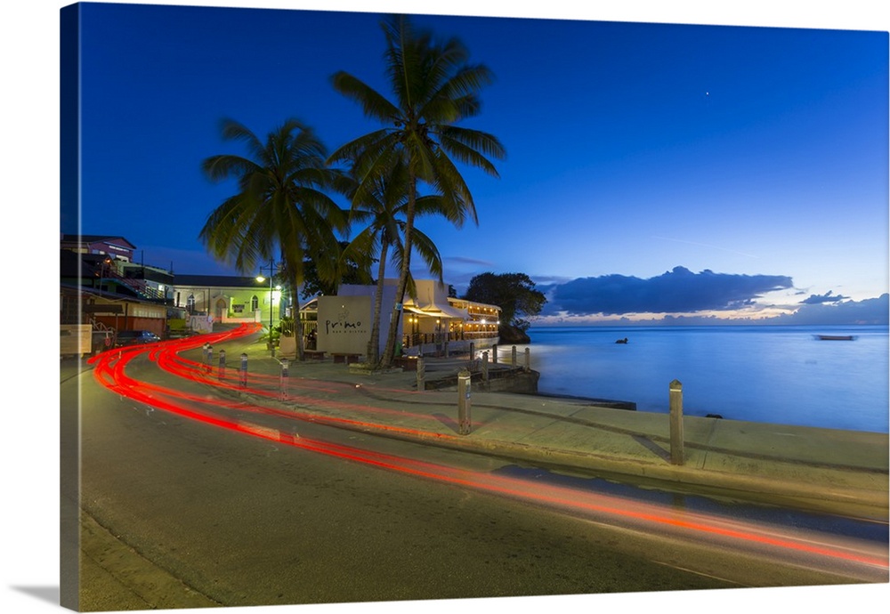 St. Lawrence Gap at dusk, Christ Church, Barbados, West Indies, Caribbean, Central America