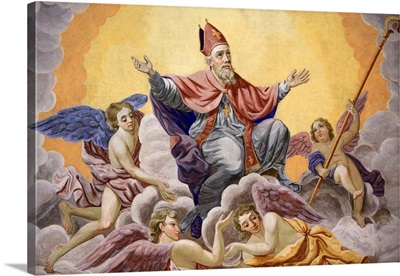St. Nicolas Ascends To Heaven, Bishop Of Myra, Haute-Savoie, France, Europe