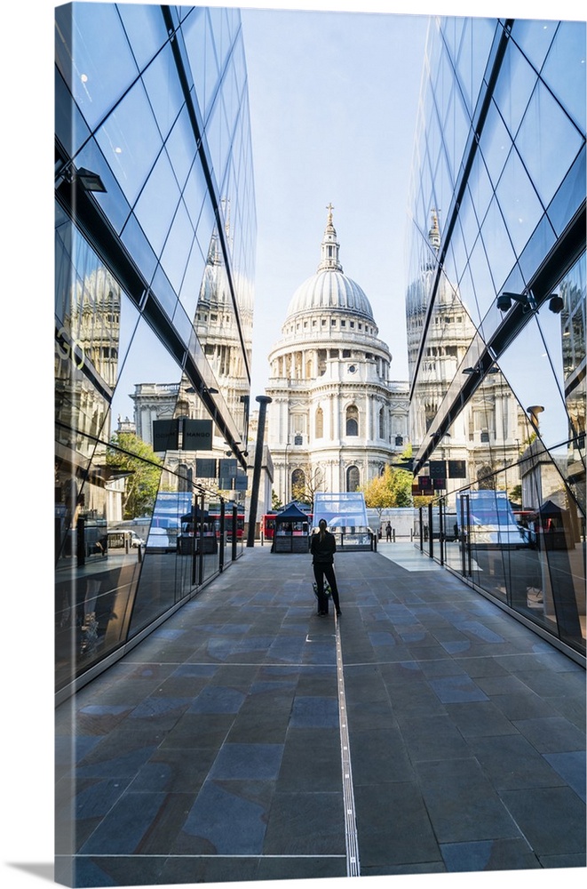 St. Paul's Cathedral from One New Change, City of London, London, England, United Kingdom, Europe