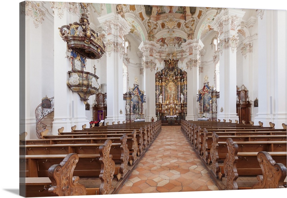 St. Peter and Paul church, Steinhausen, Upper Swabian Baroque Route, Upper Swabia, Baden-Wurttemberg, Germany, Europe