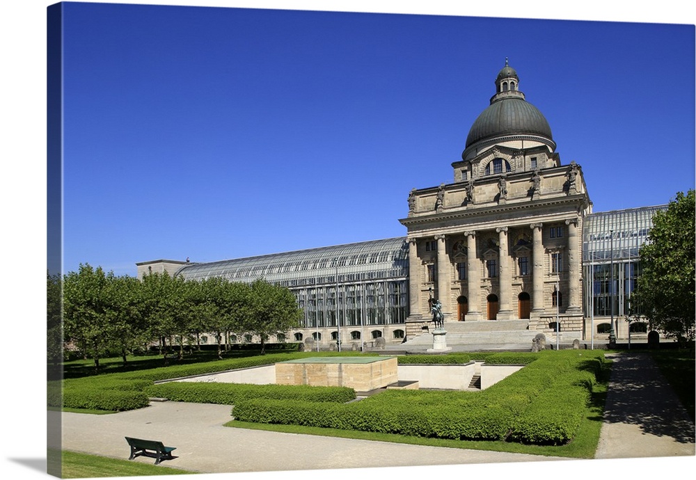 Staatskanzlei and Hofgarten, Munich, Upper Bavaria, Bavaria, Germany