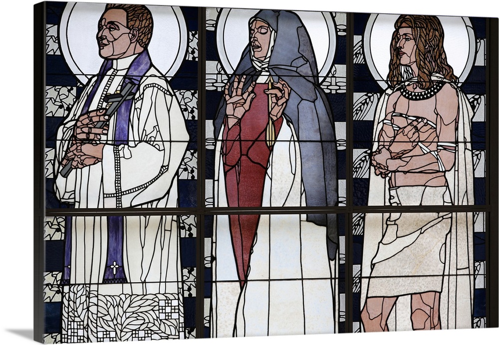 Stained glass by Koloman Moser, Am Steinhof church (Church Leopold), Vienna, Austria, Europe.