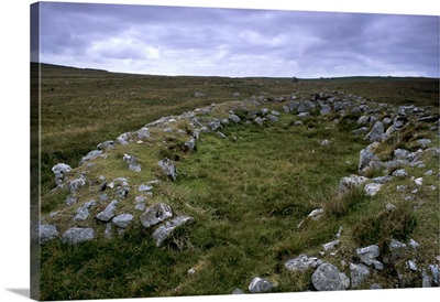 Stanydale Neolithic house site, Stanydale, Shetland Islands, Scotland, UK