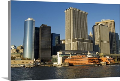 Staten Island ferry, Business district, Lower Manhattan, New York City, New York