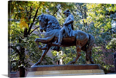 Statue of Paul Revere near Old North Church, Boston, Massachusetts