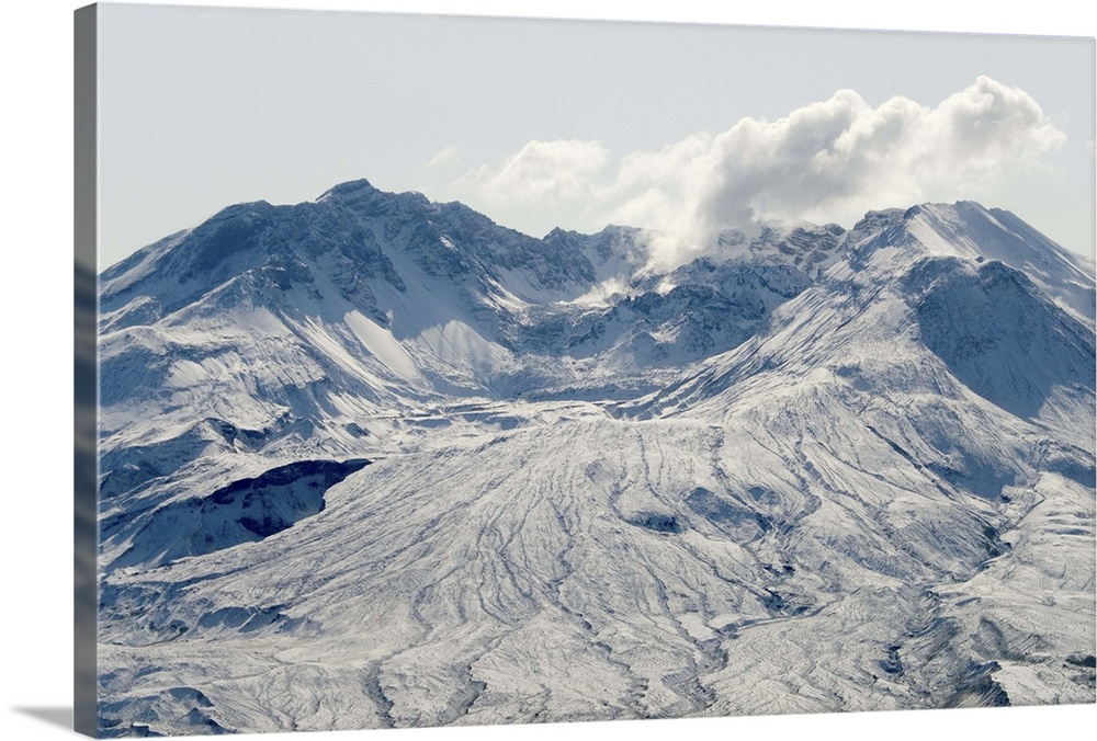 Steam plume from rising dome within crater, Mount St. Helens, Washington state