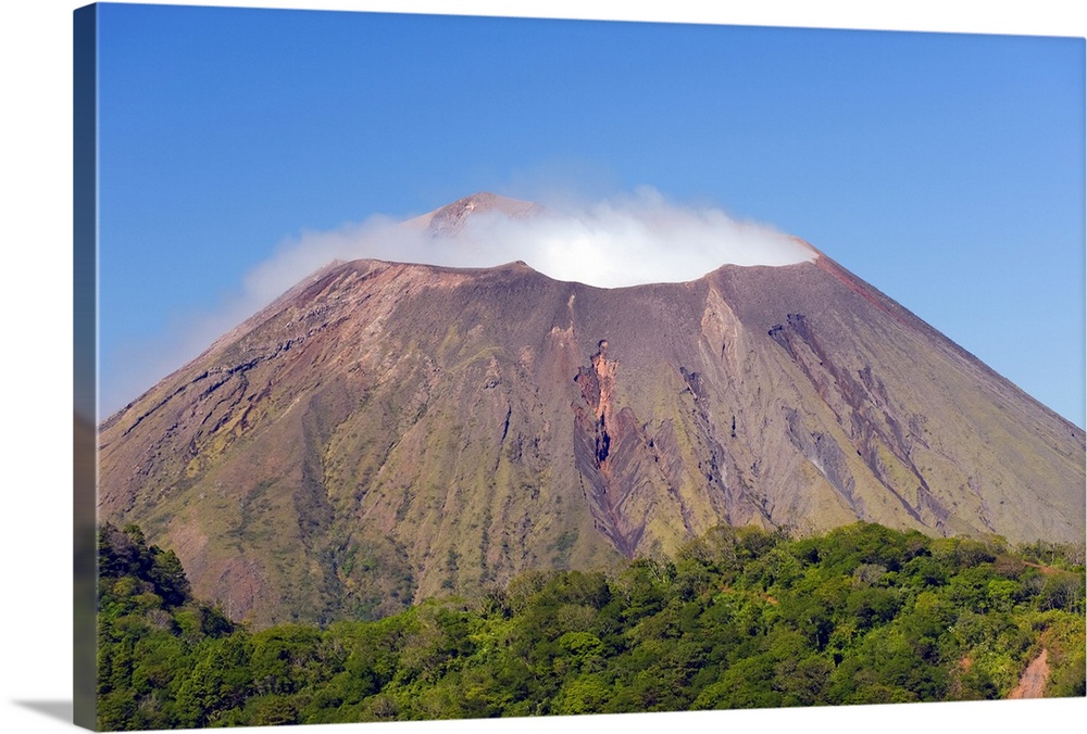 Steaming crater of Volcan de San Cristobal, Nicaragua, Central America