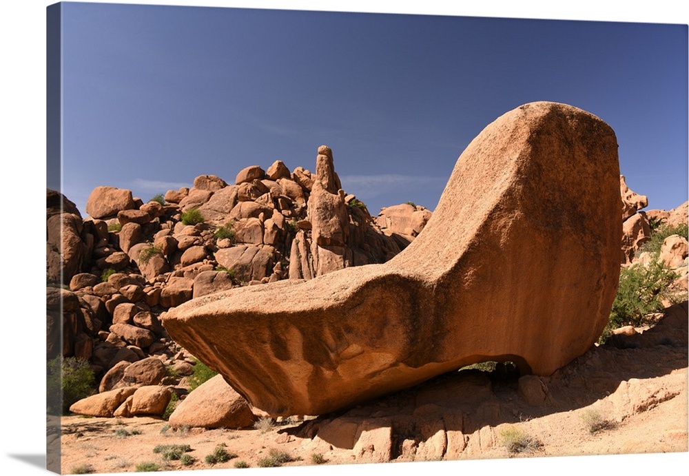 Stone formation around village of Tafraoute, Morocco