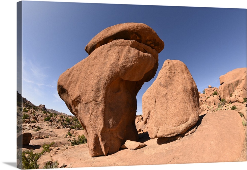 Stone formation around village of Tafraoute, Morocco