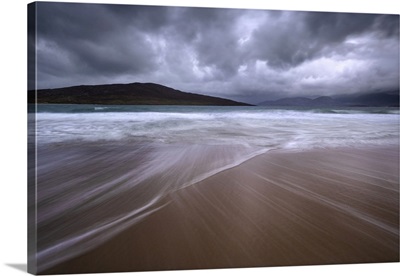 Stormy Skies Over The Island Of Taransay From Luskentyre Beach, Isle Of Harris, Scotland