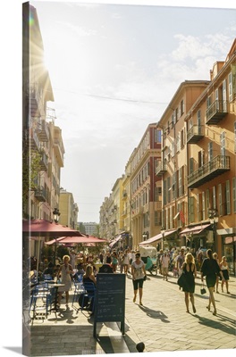 Street in the Old Town, Vieille Ville, Nice, France