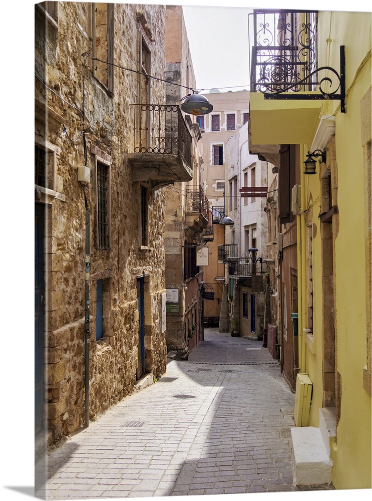 Street of the Old Town, City of Chania, Crete, Greek Islands, Greece, Europe