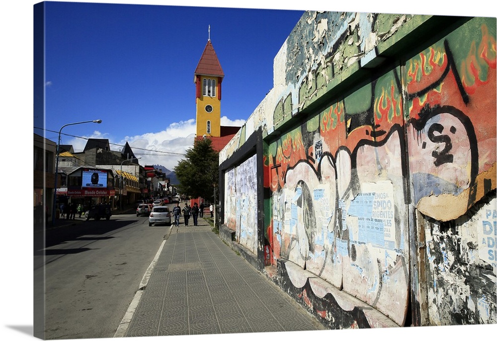 Street scene in Ushuaia, Tierra del Fuego, Argentina